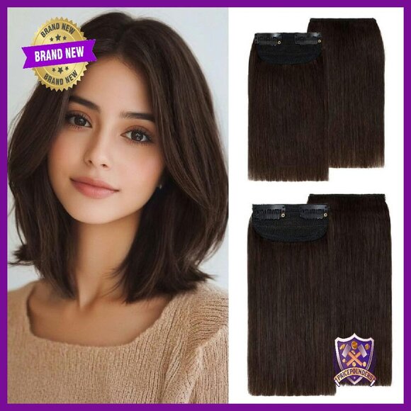 100% Human Hair Clip-In Extensions 6-8 Inch for Thinning Hair Volume main image 5